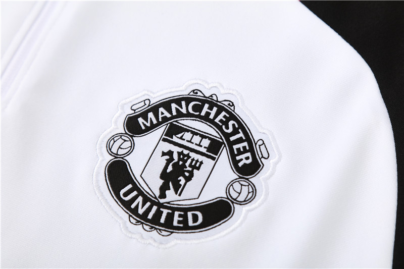 2024/2025 Manchester United White Half-Pull Training Football Jersey