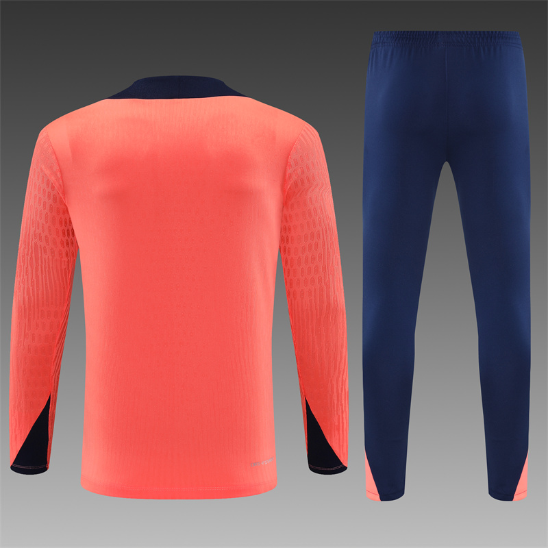 2024/2025 Barcelona Half-Pull orange Training Suit