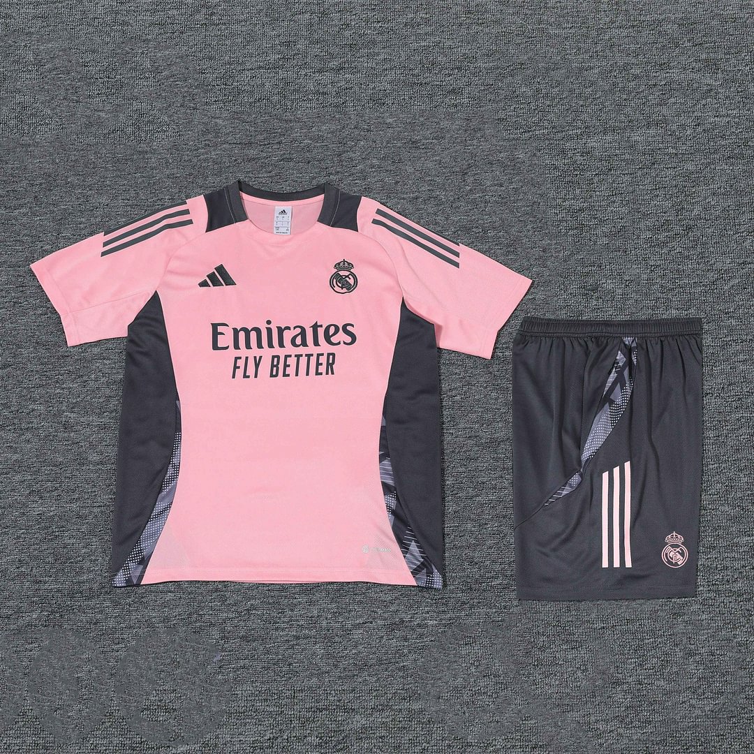 2024/2025 Real Madrid Pink Training Wear Suit Shirt