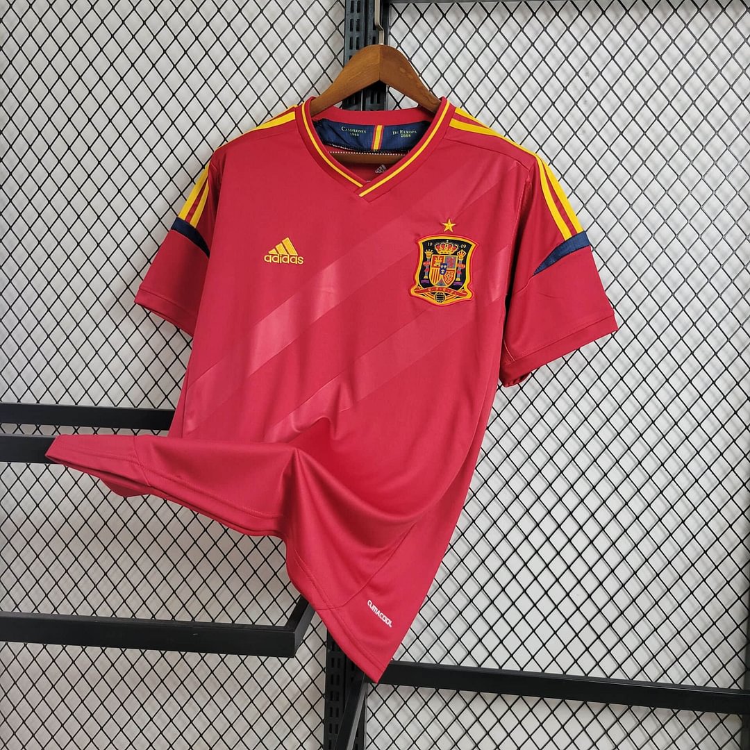 2012 Spain Retro Home Football Shirt