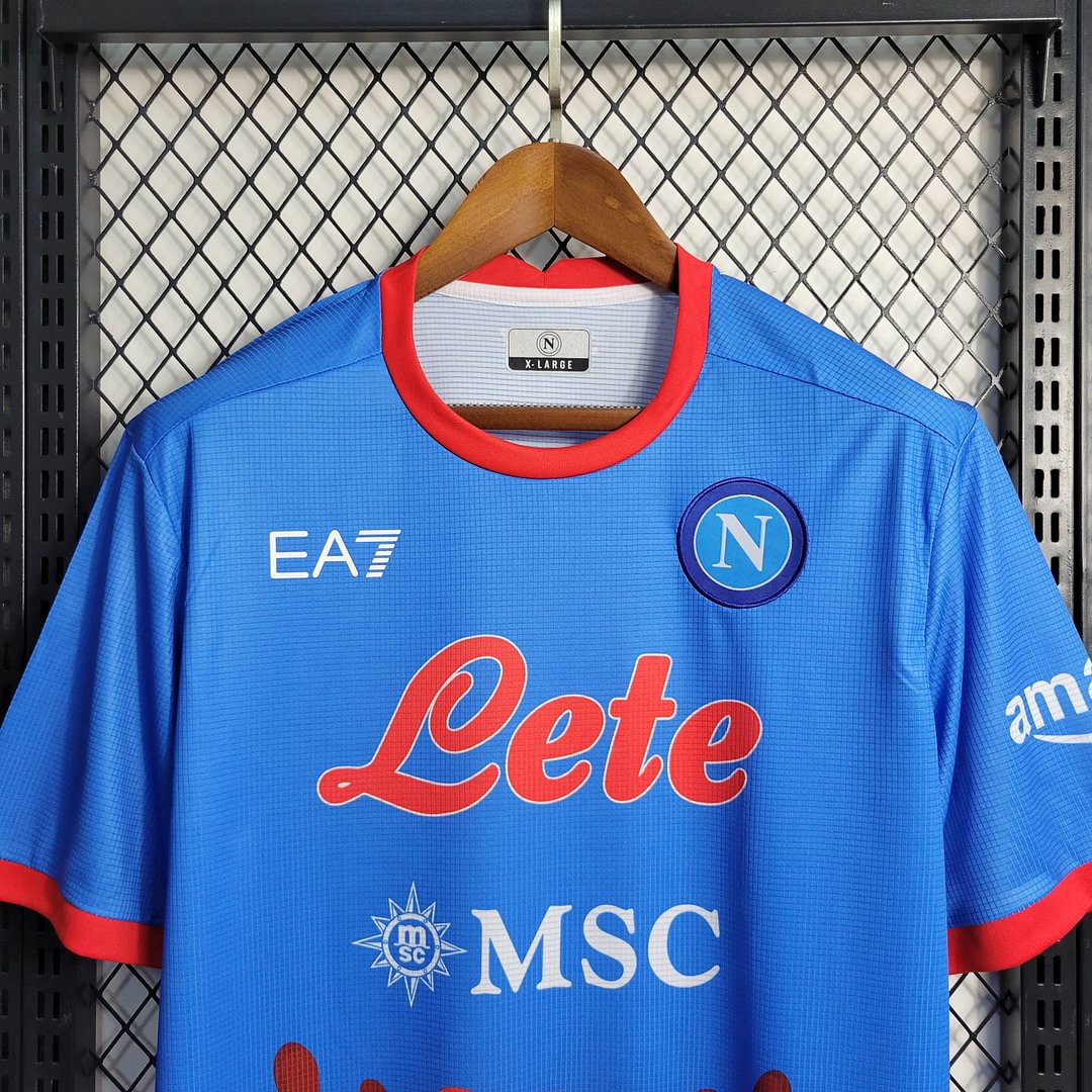2022 Napoli Christmas Special Edition Blue Soccer Jersey( Fans Edition )