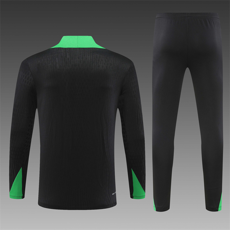 2024/2025 Brazil Black Half Zipper Football Jacket