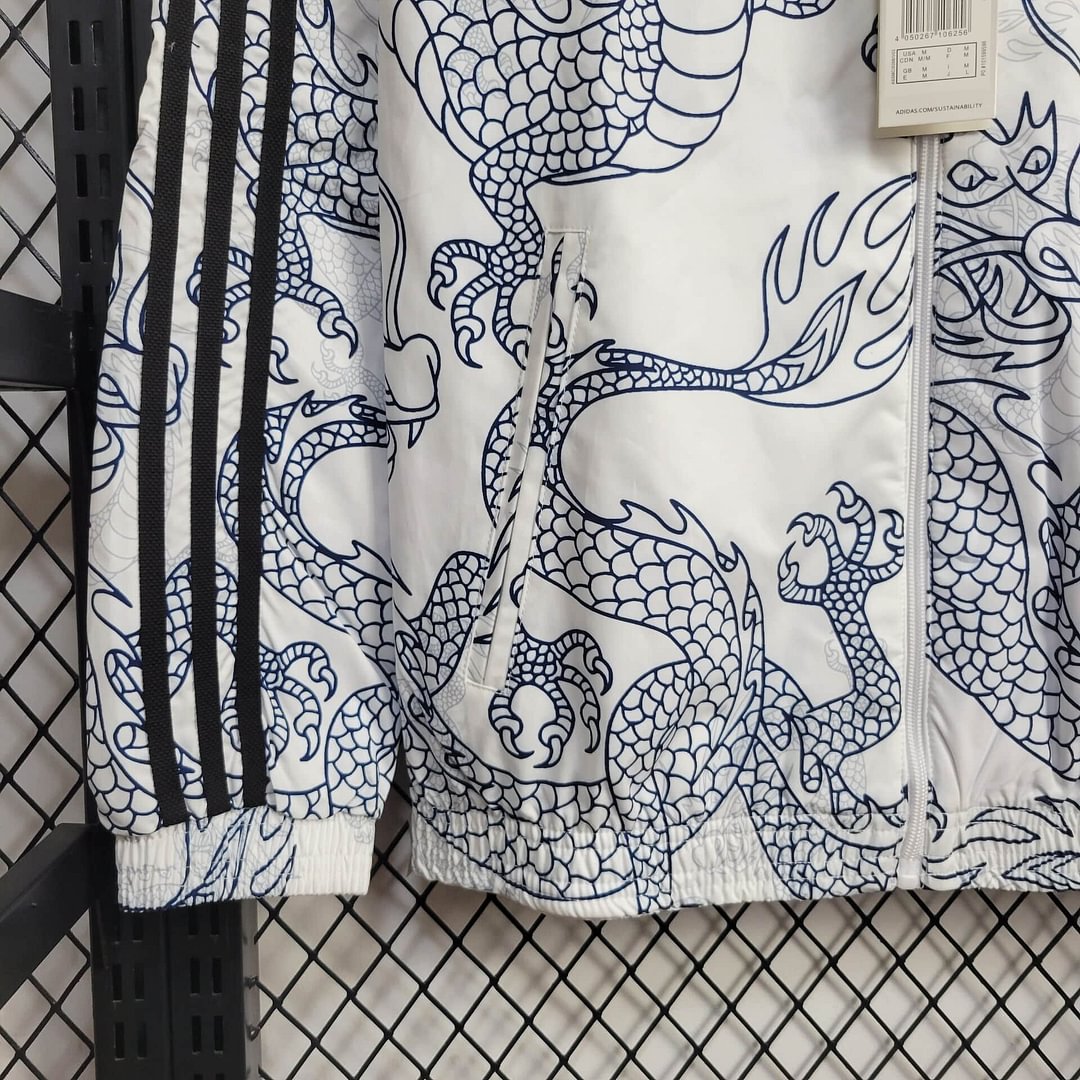 2024/2025 Real Madrid (white dragon) Reversible Windbreaker Football Shirt