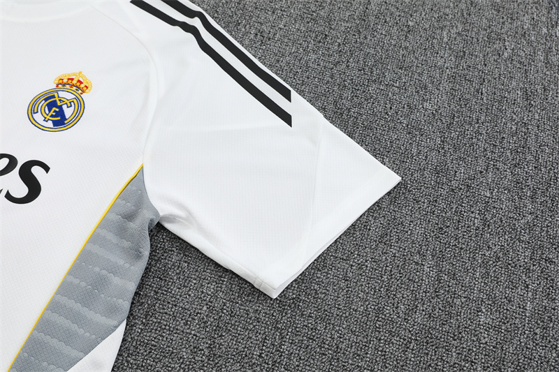 2025/2026 Real Madrid White Training Wear Suit Shirt