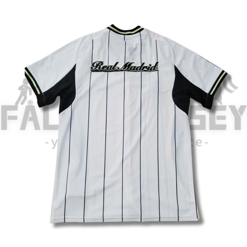25/26 New Real Madrid Short Sleeve American Striped Football Shirt