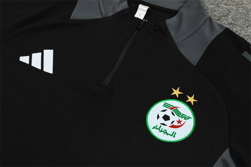 2024/2025 Algeria Black Half-Pull Training Suit Player Edition Jersey