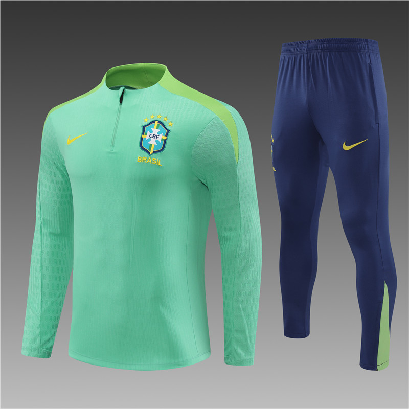 2024/2025 Brazil Prematch Jersey Green Football Jersey