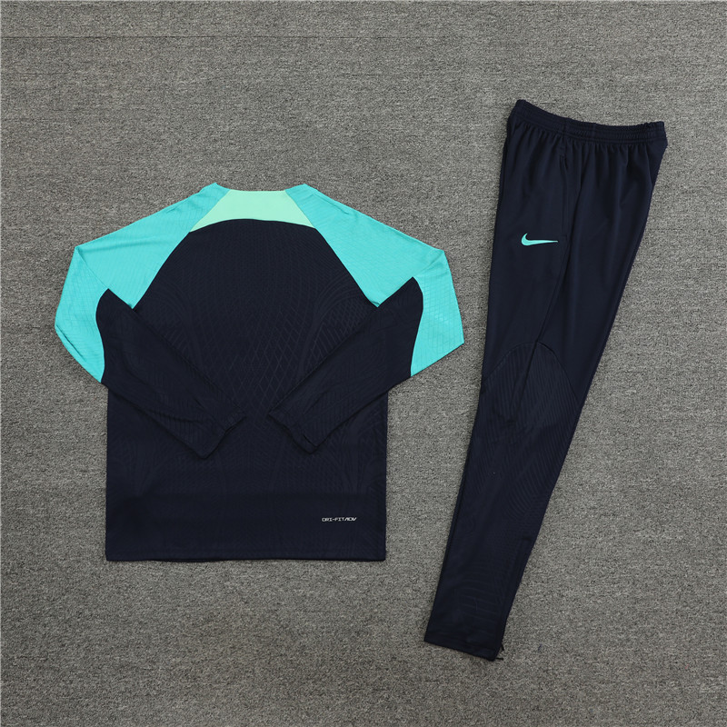 2025/2026 Barcelona blue black Half-Pull Training Suit
