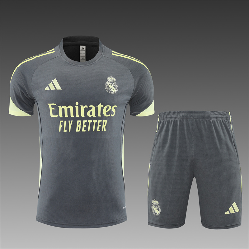 2025/2026 Real Madrid Grey Training Wear Suit Shirt