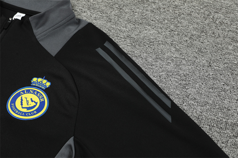2024/2025 Al-Nassr Half-Pull Training Suit Black Football Shirt