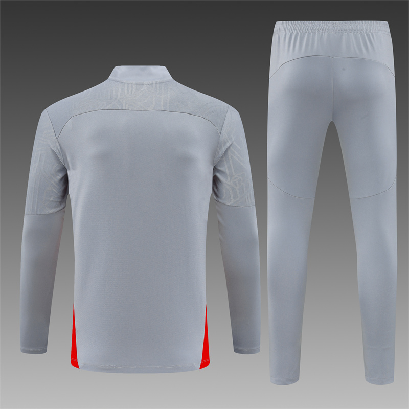 2024/2025 AC Milan Grey Half-Pull Training Suit Player Edition
