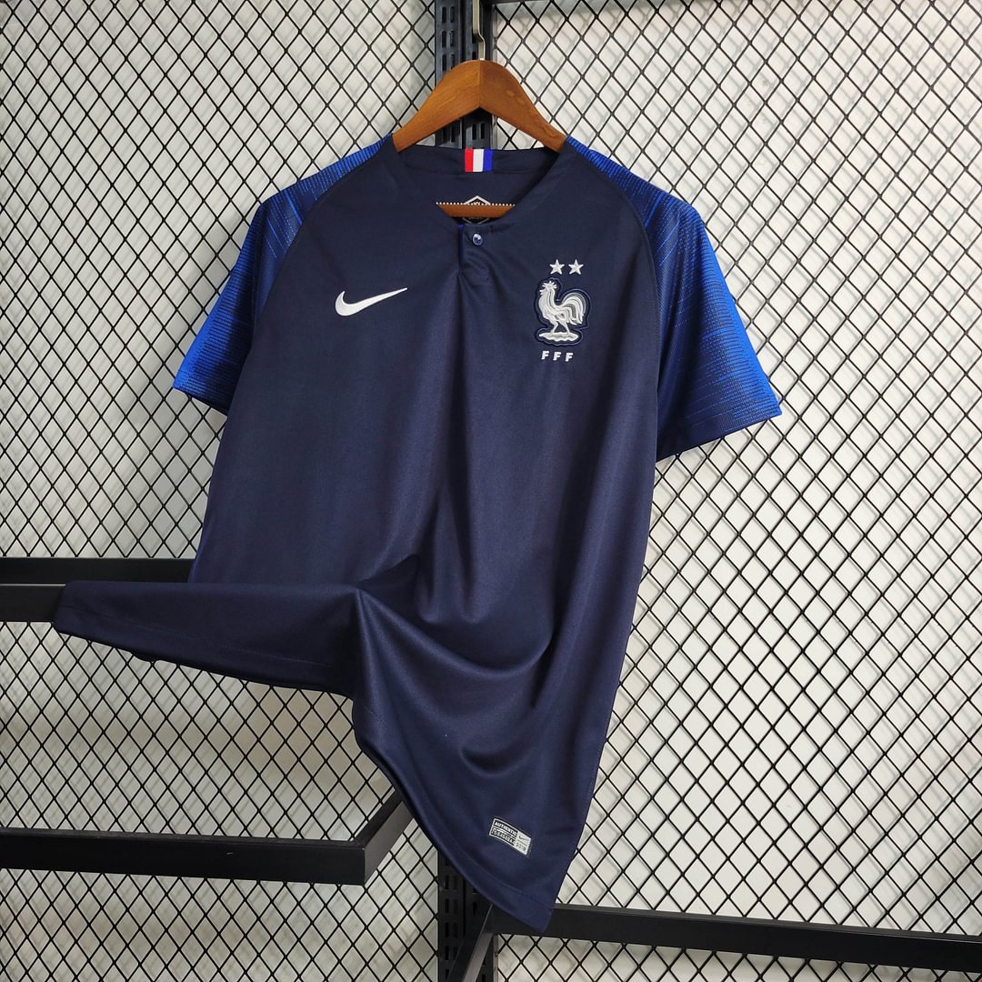 2018 France Retro Home Football Shirt
