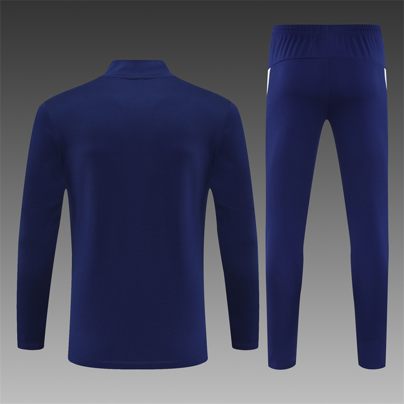 2025/2026 Portugal Half-Pull Training Suit Royal Blue Football Shirt
