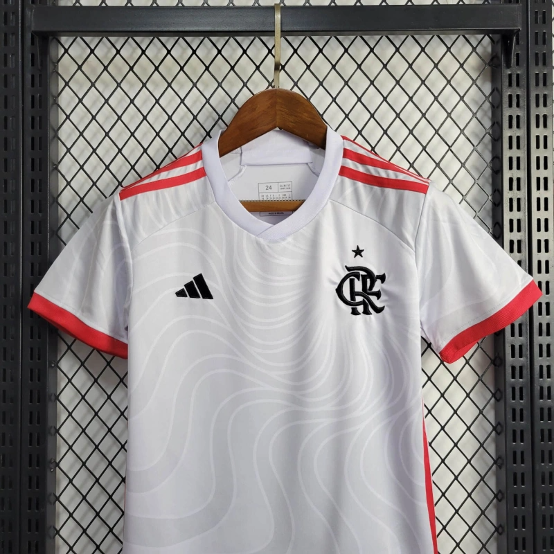 2024/2025 Flamengo White Away Football Shirt (For Kids)