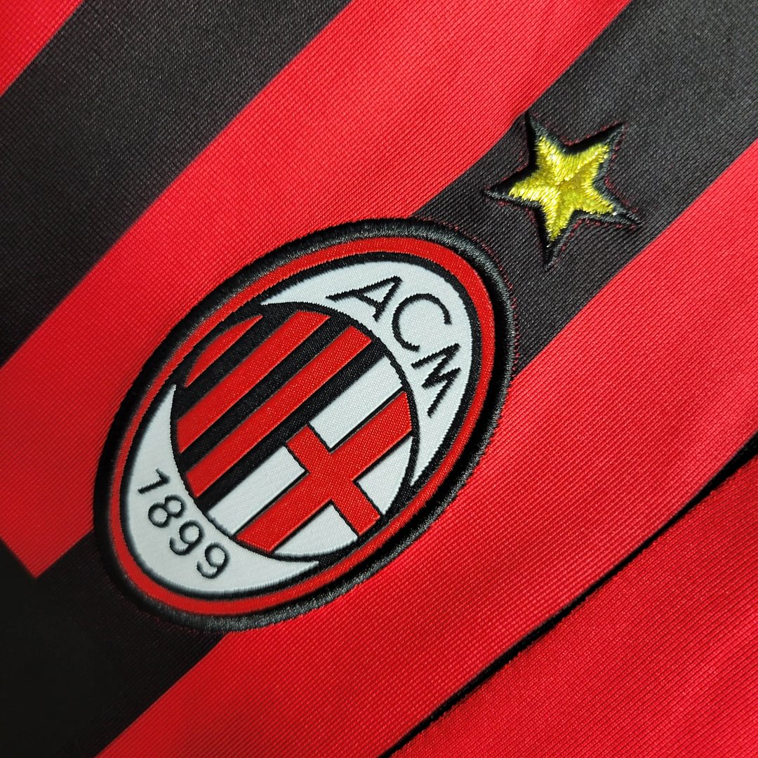 2007/2008 AC Milan Retro Long Sleeve Home Football Shirt