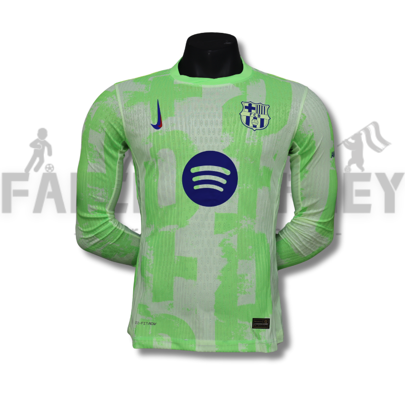 2024/2025 Barcelona Green Long Sleeve Jersey( Player Edition )
