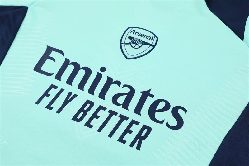 2024/2025 Arsenal Light Blue Half-Pull Training Suit Player Edition