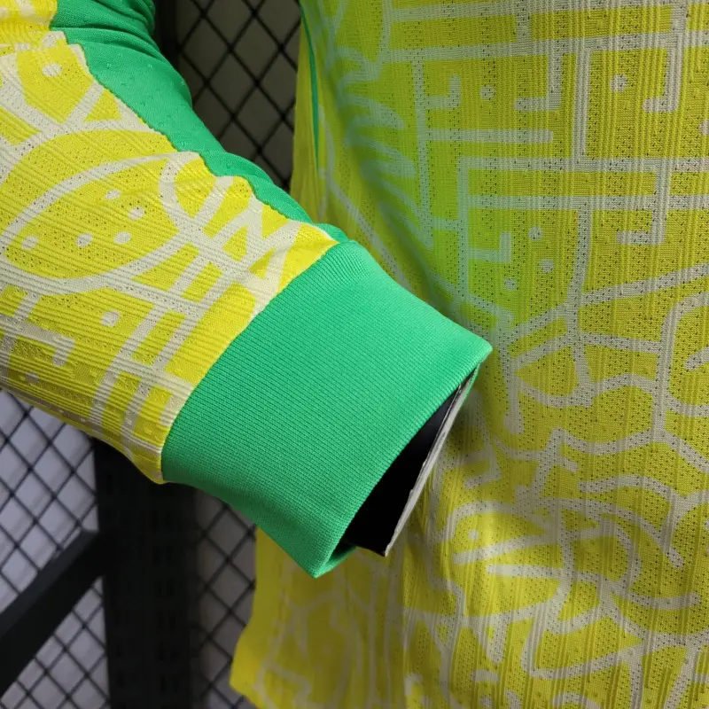 2024 Brazil Long Sleeve Home Football Shirt( Player Version)