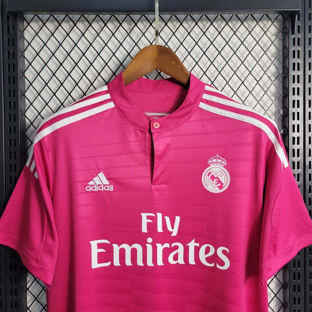 2014/2015 Real Madrid Rose Red Retro Away Football Shirt