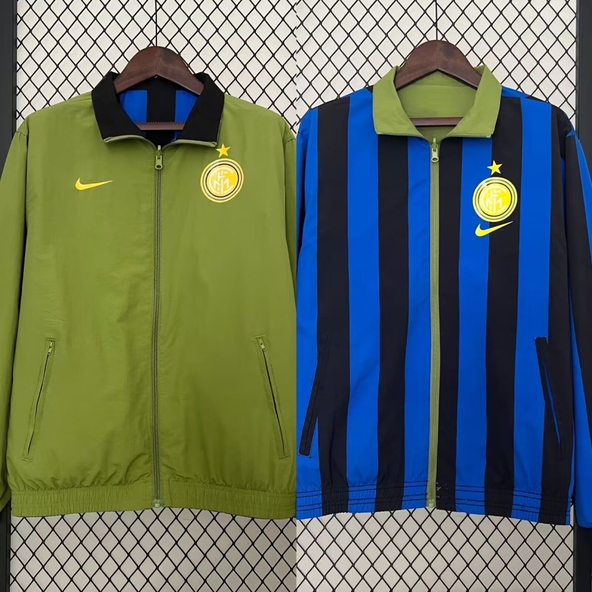 2024/2025 Inter Milan Reversible (blue-green) Windbreaker Football Shirt