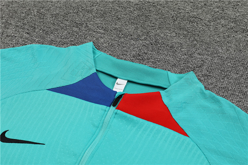 2025/2026 Barcelona light blue Half-Pull Training Suit