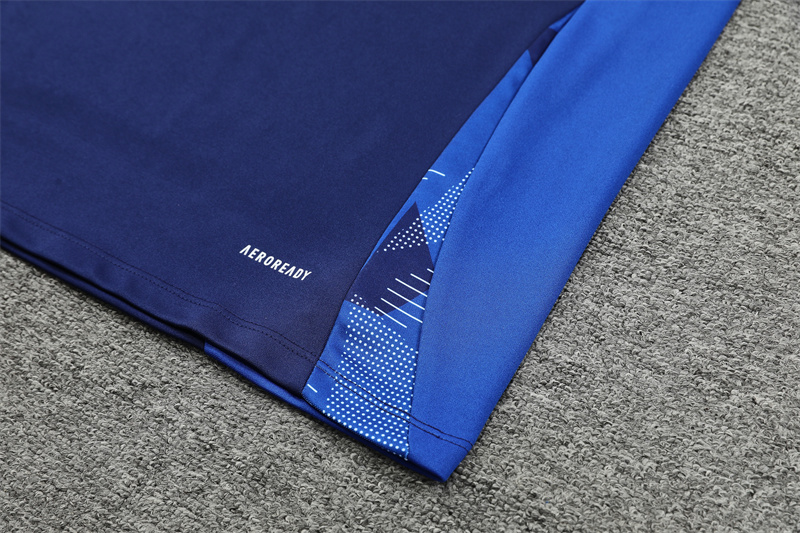 2024/2025 Al-Nassr Half-Pull Training Suit Royal Blue Football Shirt