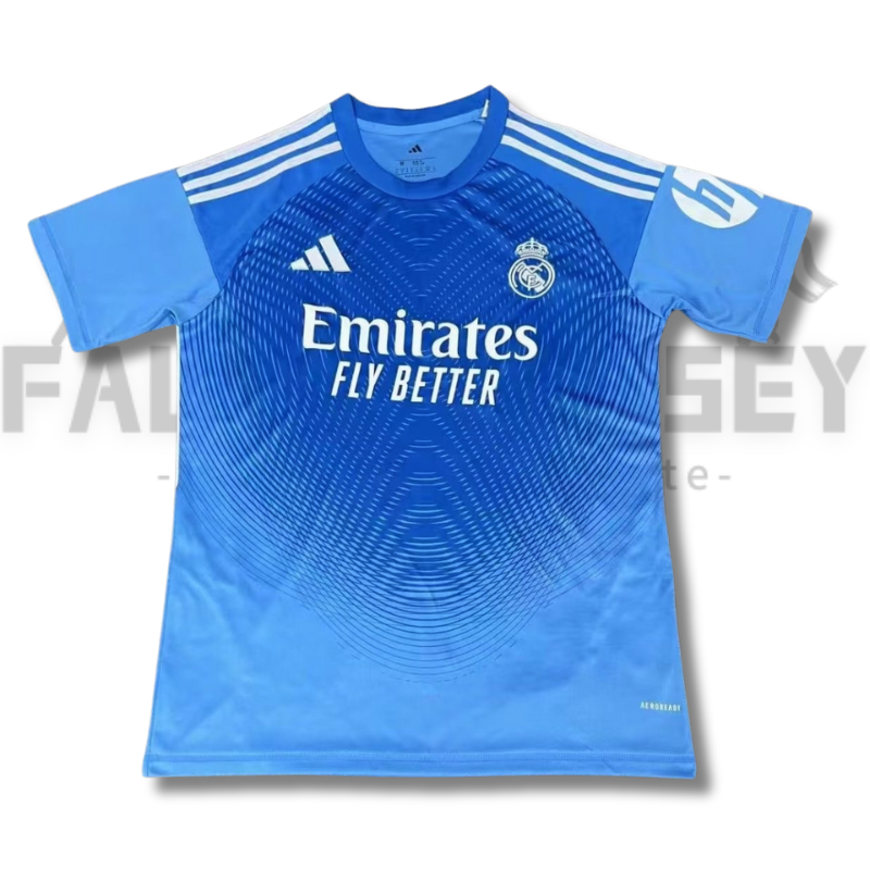 25/26 Real Madrid Blue goalkeeper Football Jersey( Fans Edition )