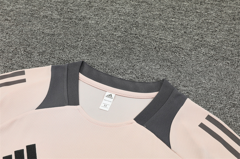 2024/2025 Real Madrid Grey And Pink Purple Training Wear Suit Shirt