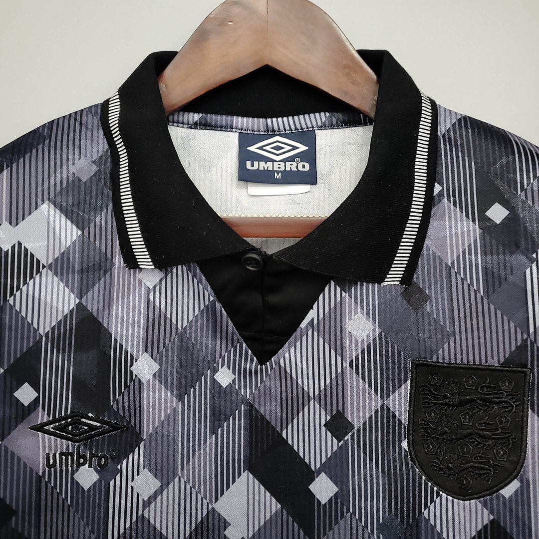 1990 England Retro Blackout Special Edition Black Football Shirt 1:1 Thai Quality