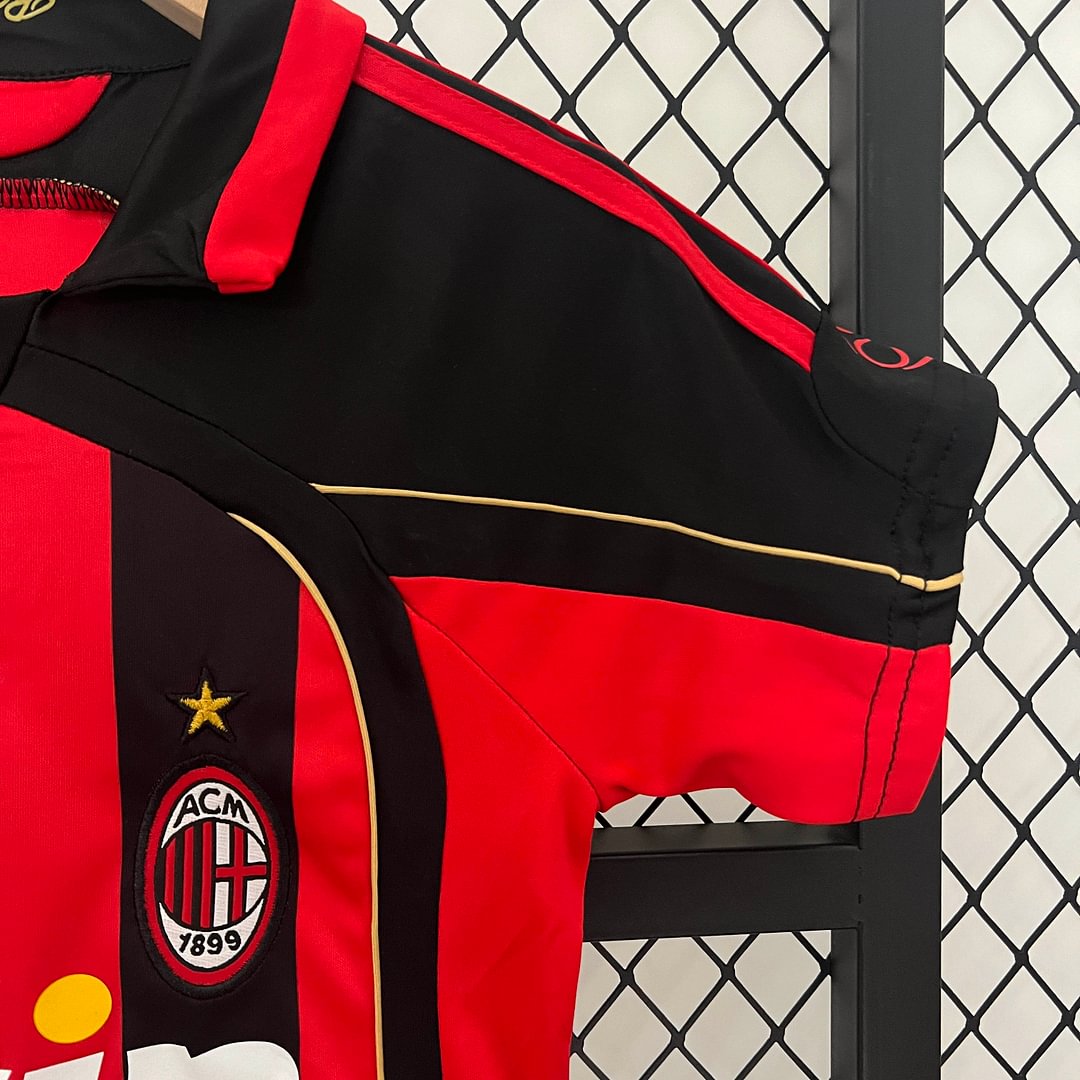 2006/2007 Retro AC Milan Home Champions League Football Shirt Kids