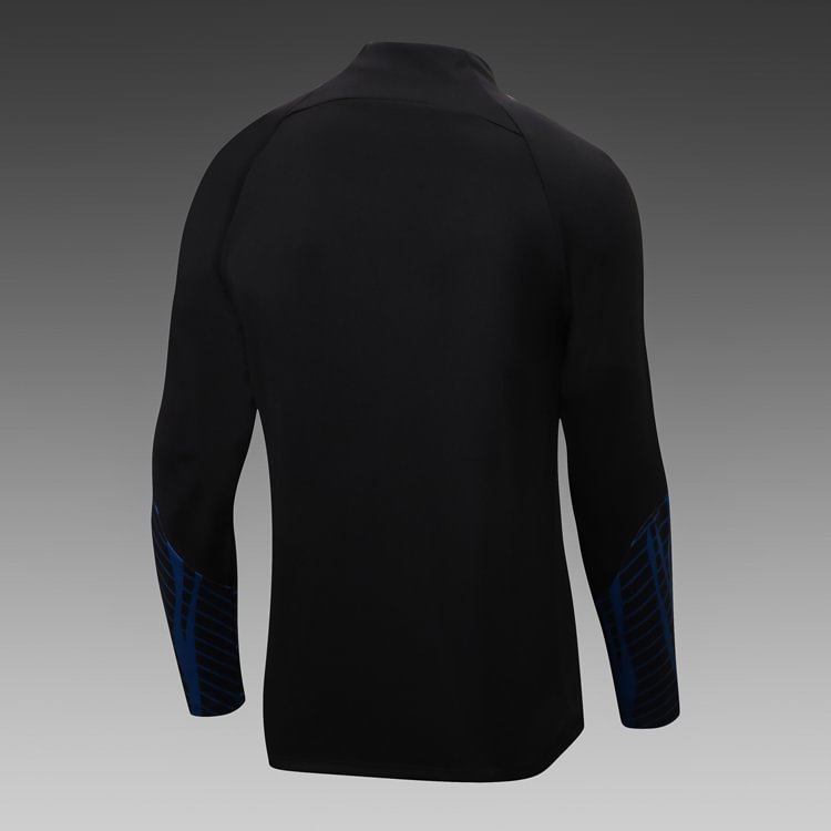 2022 Portugal Half-Pull Training Suit Black Football Shirt