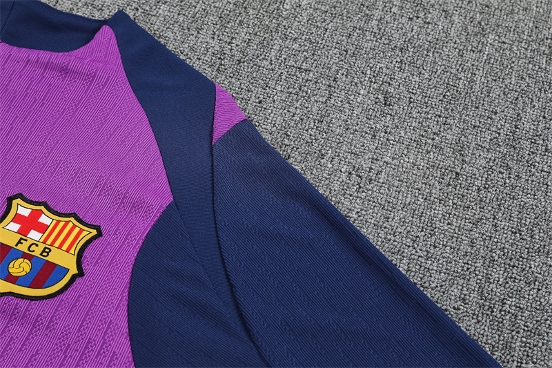 2025/2026 Barcelona Half-Pull Purple Training Suit