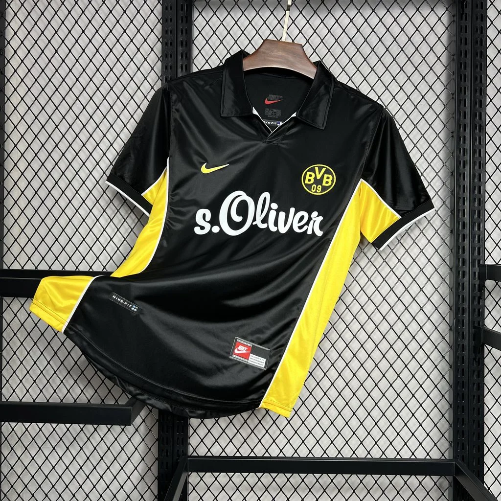 1998/2000 Dortmund Retro Black Away Football Shirt( Fans Edition )