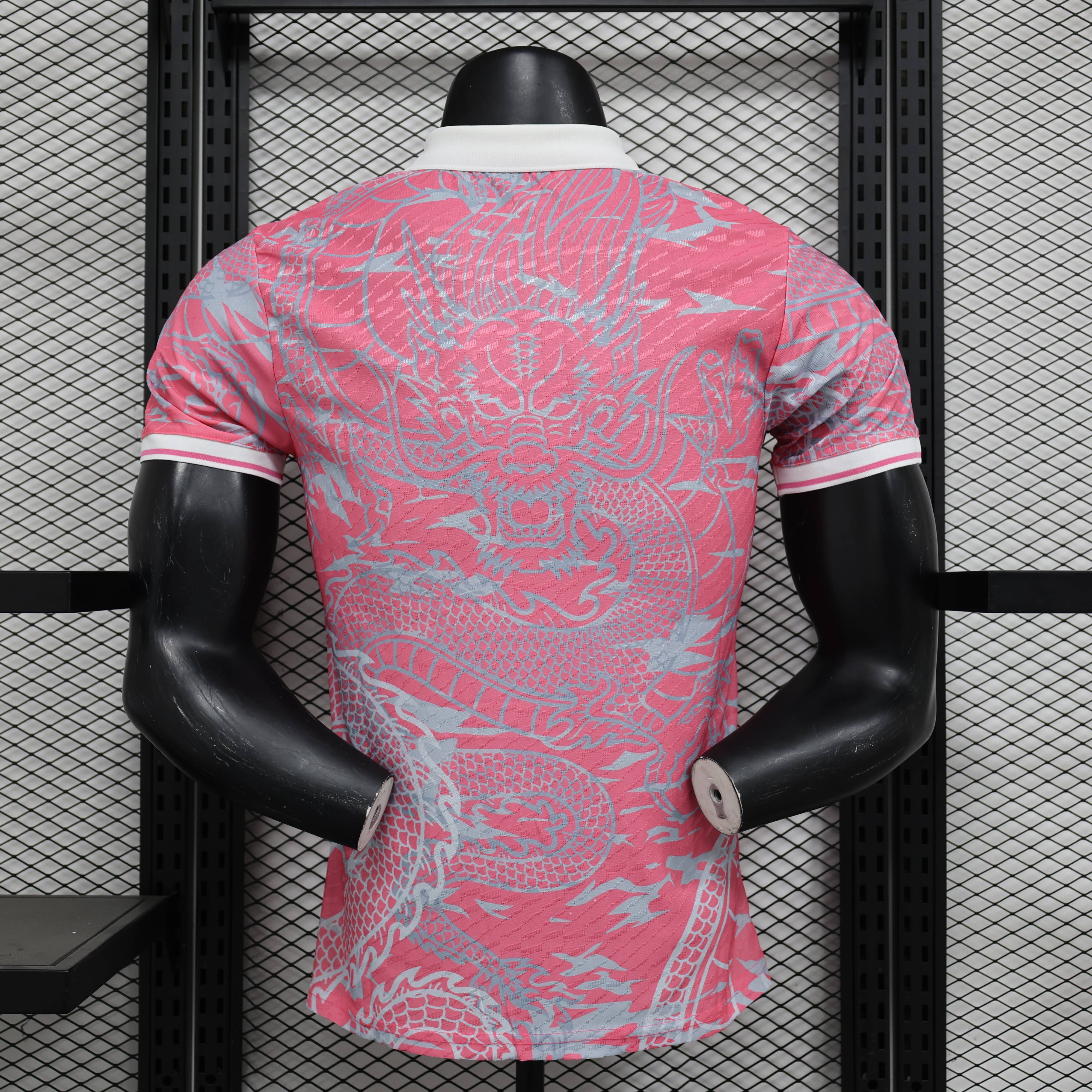 2024/2025 Real Madrid Dragon Pink Football Jersey For Player Version