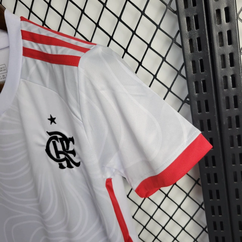 2024/2025 Flamengo White Away Football Shirt (For Kids)