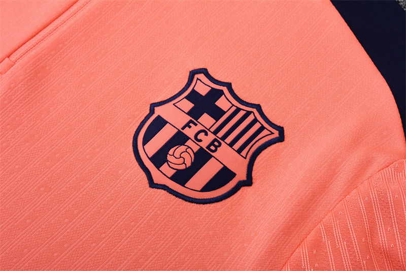 2024/2025 Barcelona Half-Pull orange Training Suit