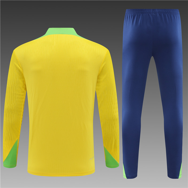 2024/2025 Brazil Prematch Yellow Football Jersey