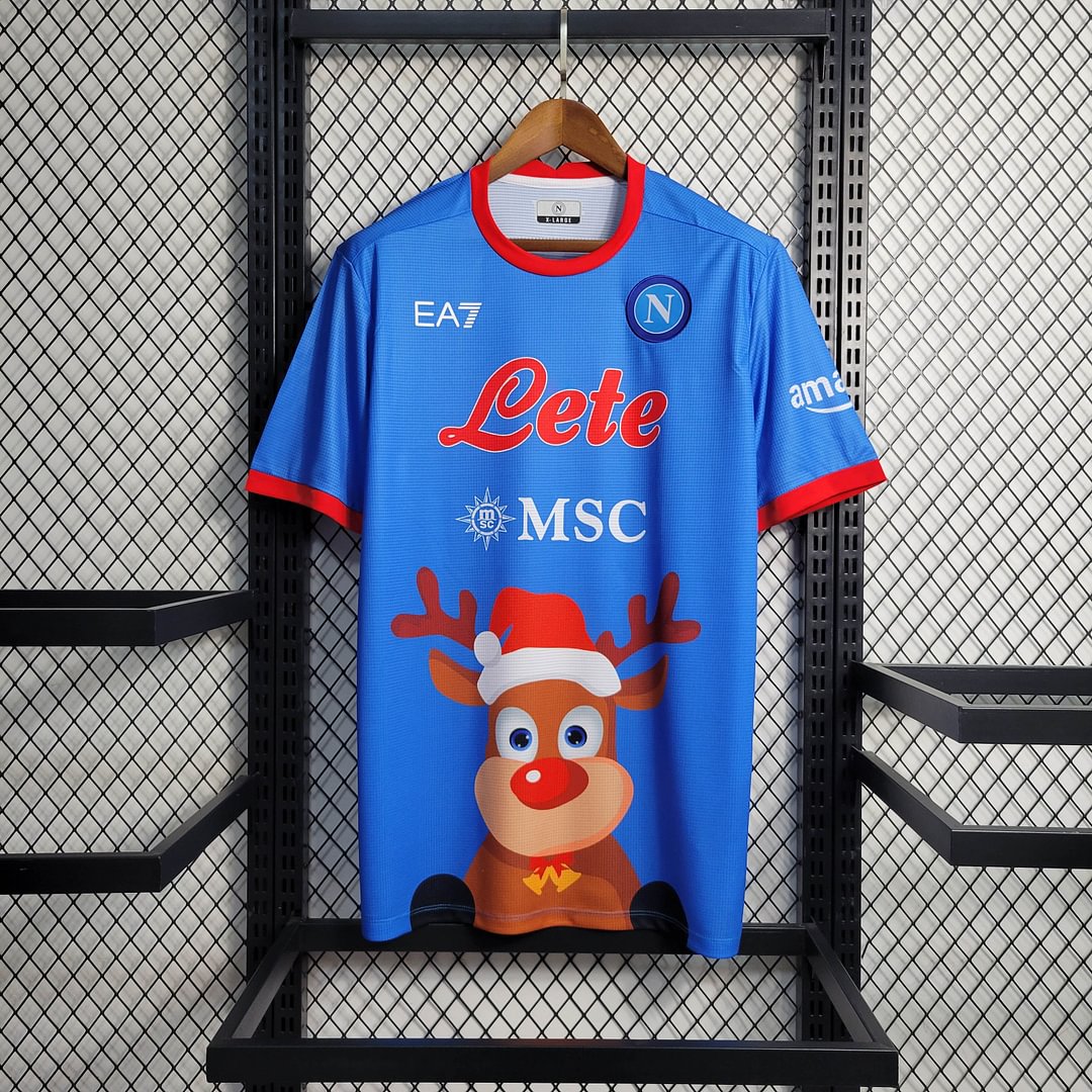 2022 Napoli Christmas Special Edition Blue Soccer Jersey( Fans Edition )