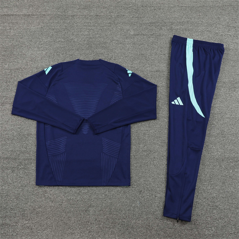 2024/2025 Arsenal Royal blue Half-Pull Training Suit Player Edition Football set