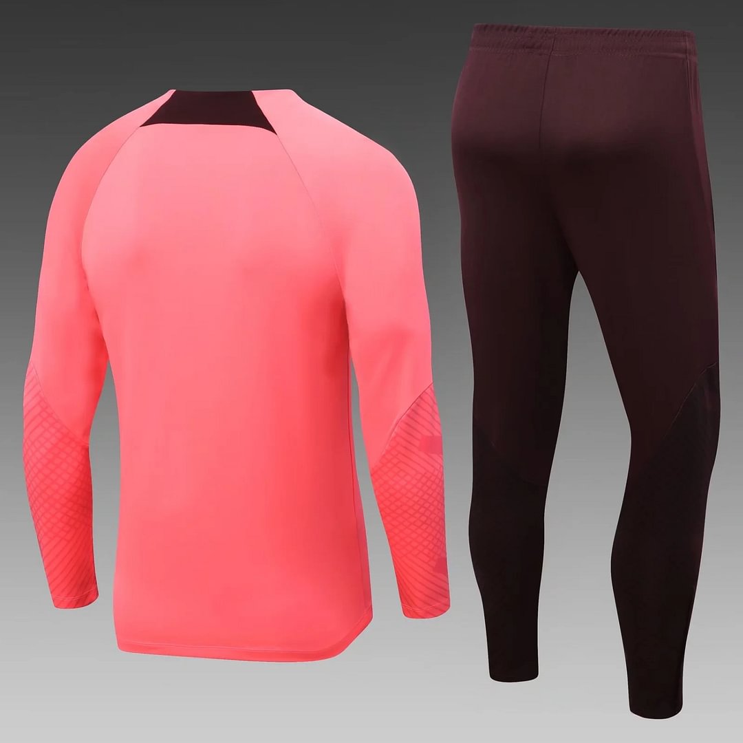 2022/2023 Liverpool Half-Pull Training Suit Pink Football Shirt