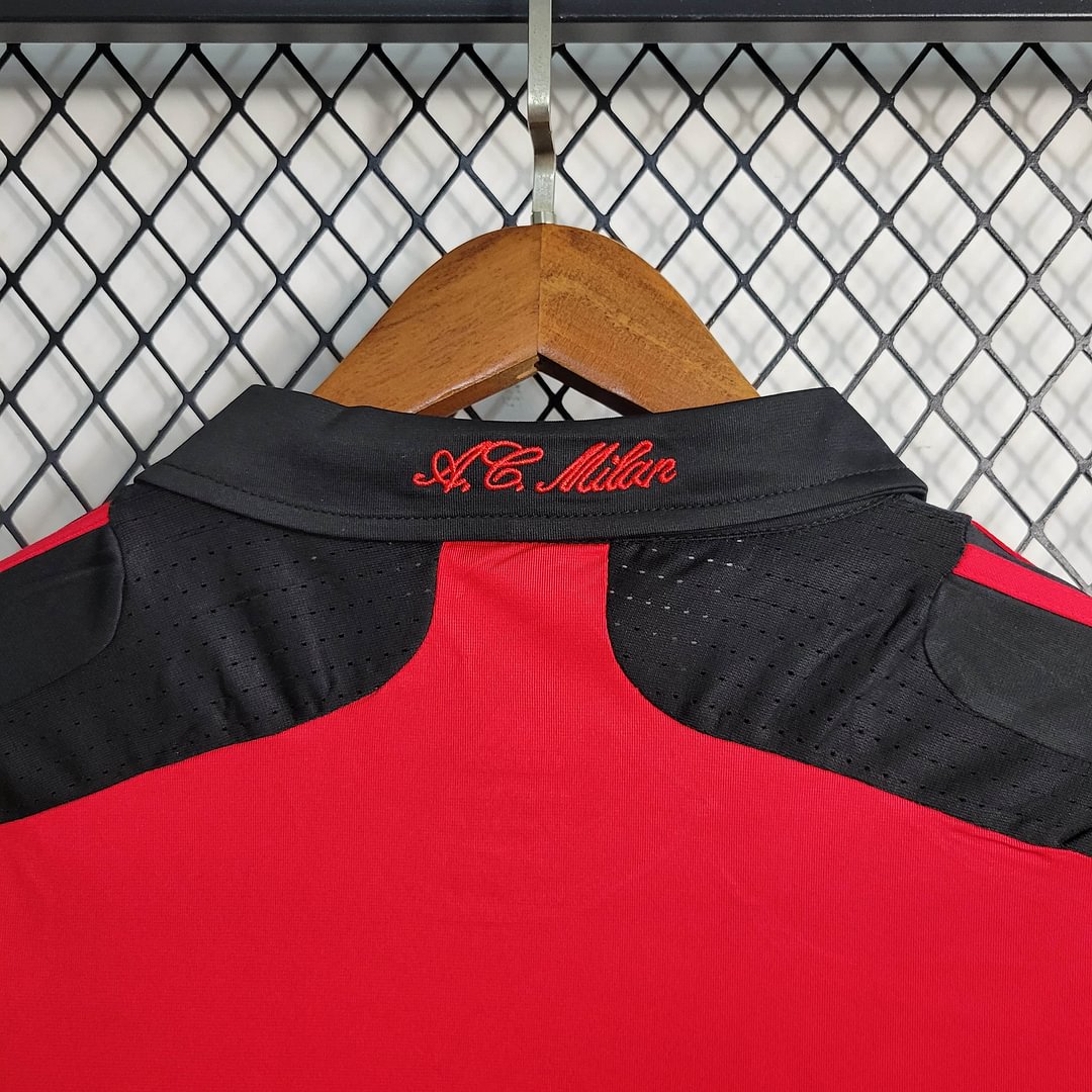 2007/2008 AC Milan Retro Long Sleeve Home Football Shirt