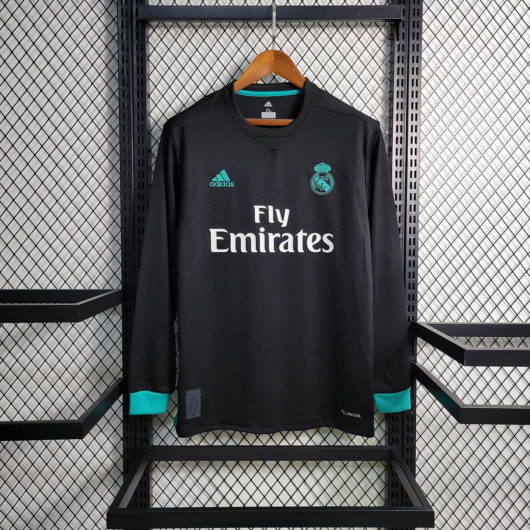 2017/2018 Real Madrid Retro Long Sleeve Away Football Shirt