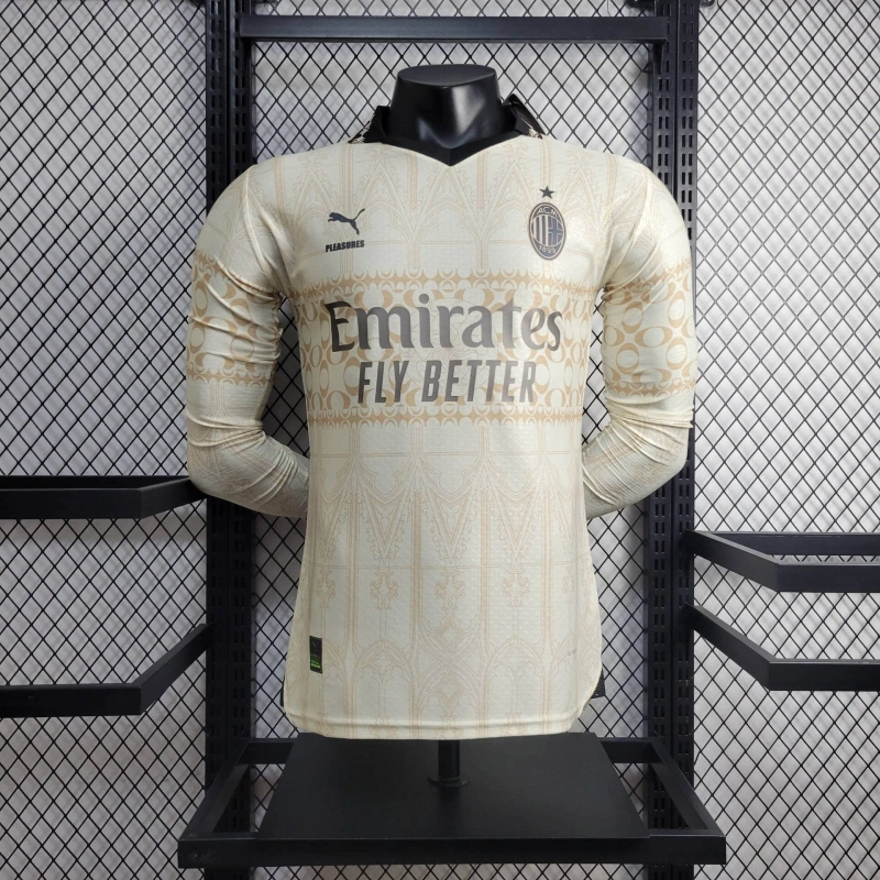 2023/2024 Player Version Long Sleeve AC Milan Joint Edition Football Shirt