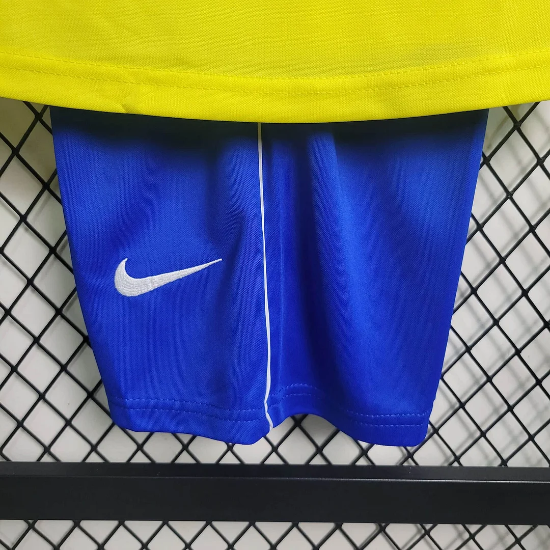 2002 Brazil Retro Home Football Shirt Kids