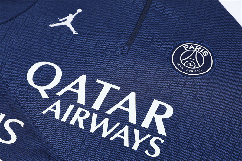 2025/2026 Paris Saint-Germain Royal Blue half zip training suit set