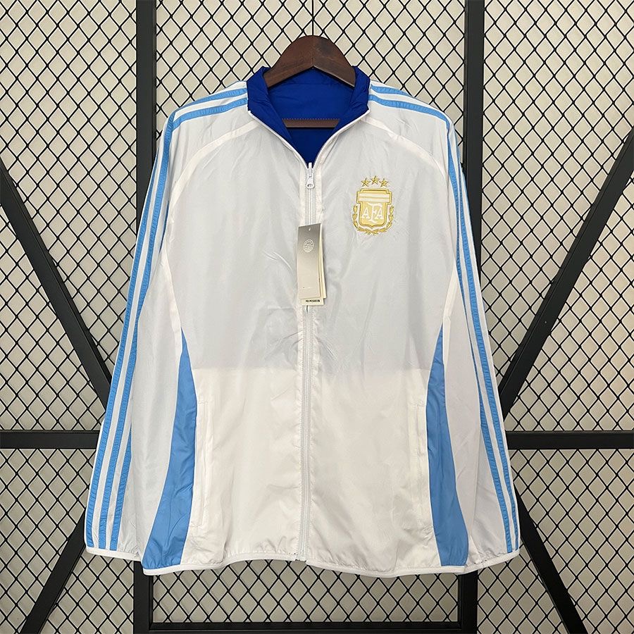 2024/2025 Argentina Reversible Windbreaker(White-Blue)Football Shirt