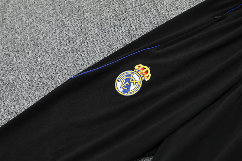 2025/2026 Real Madrid Blue Black Dragon Training Wear Suit Shirt