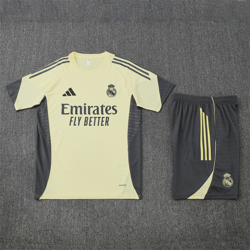 2025/2026 Real Madrid yellow Training Wear Suit Shirt