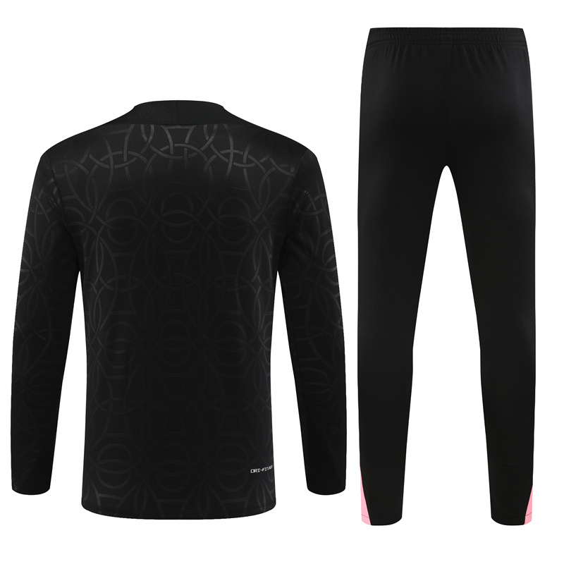 2024/2025 Paris Saint-Germain Black Gold Half-Pull Training Suit