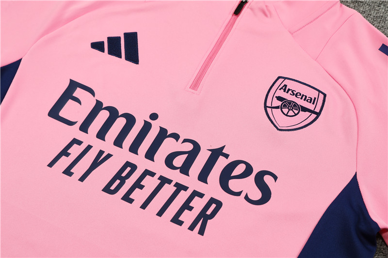 2024/2025 Arsenal pink Half-Pull Training Suit Player Edition Football set